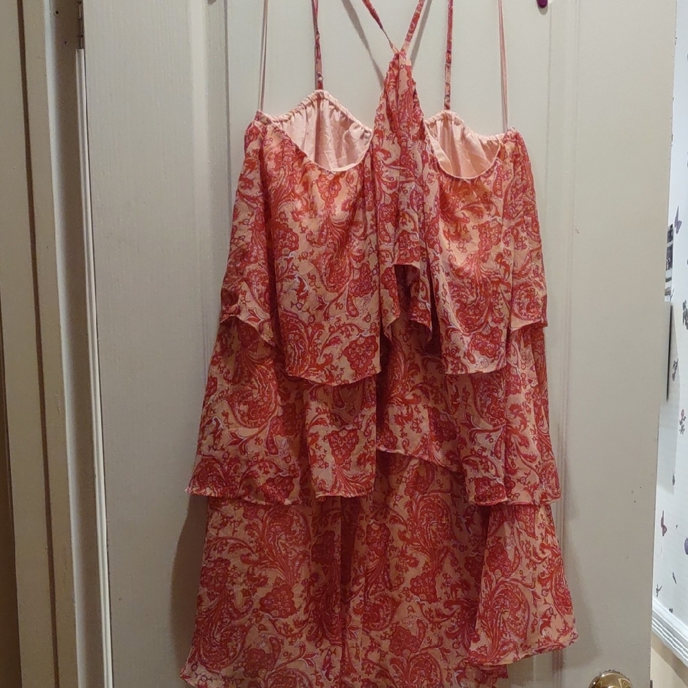 Express Paisley Tiered Dress